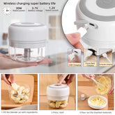 Electric Kitchen Food Chopper – Portable USB Rechargeable Mini Food Processor