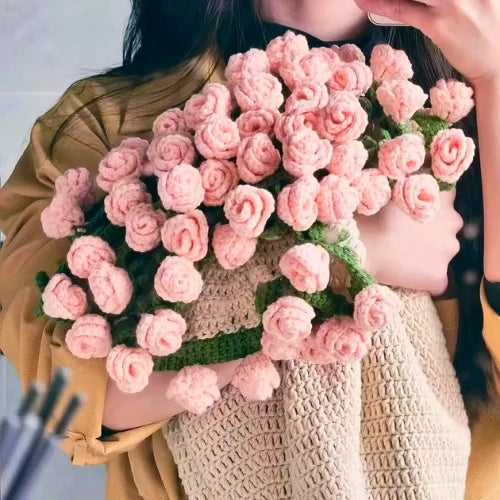 Crochet Rose Bouquet Blanket – Handcrafted Flower Throw & Romantic Gift
